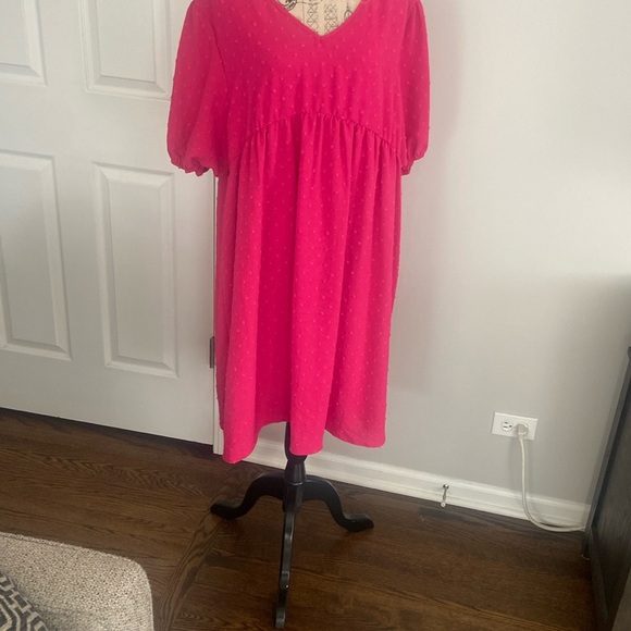 Honeyme Dresses & Skirts - Honeyme curvy Fuchsia plus size dress